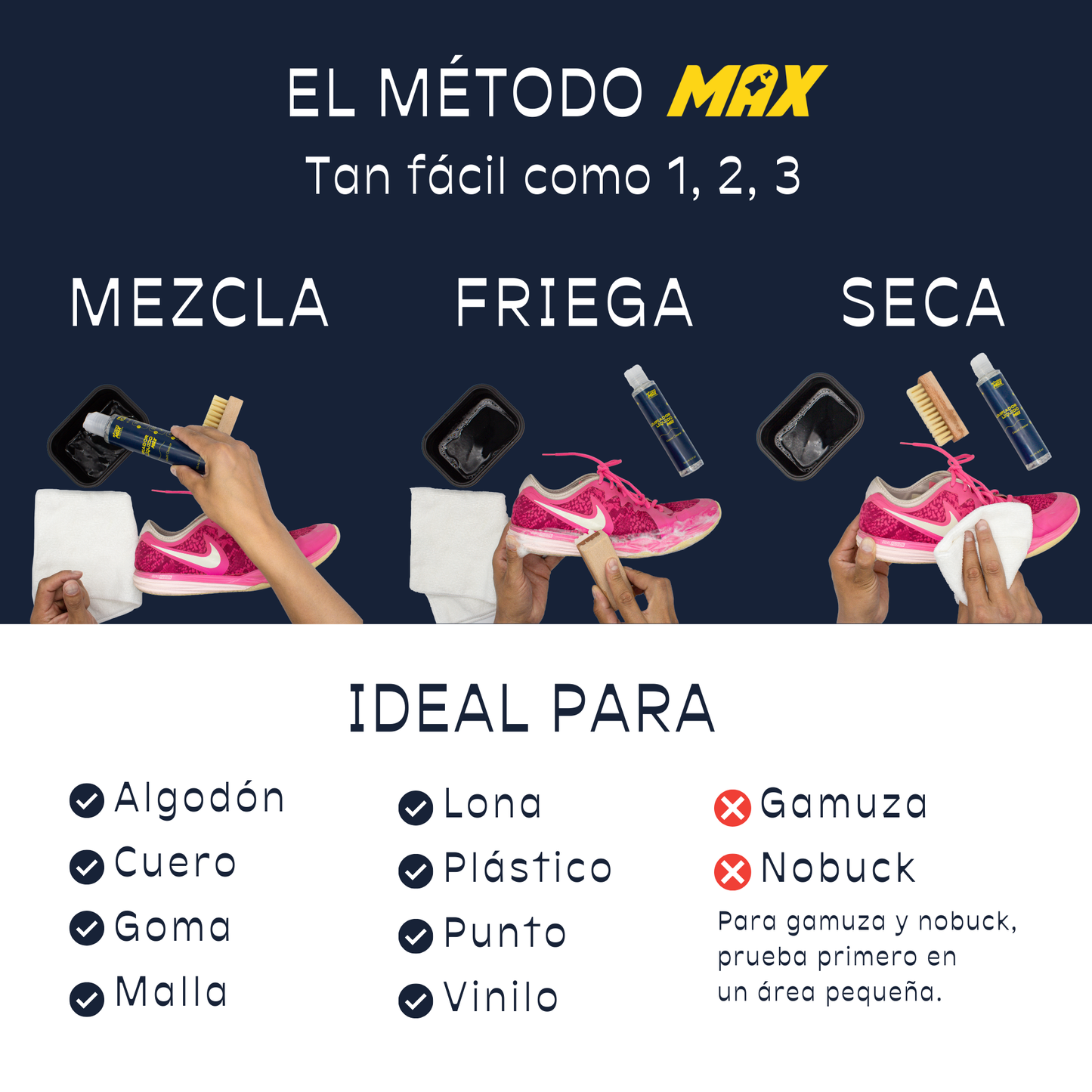 Kit de Limpieza Para Tenis con Líquido MAX