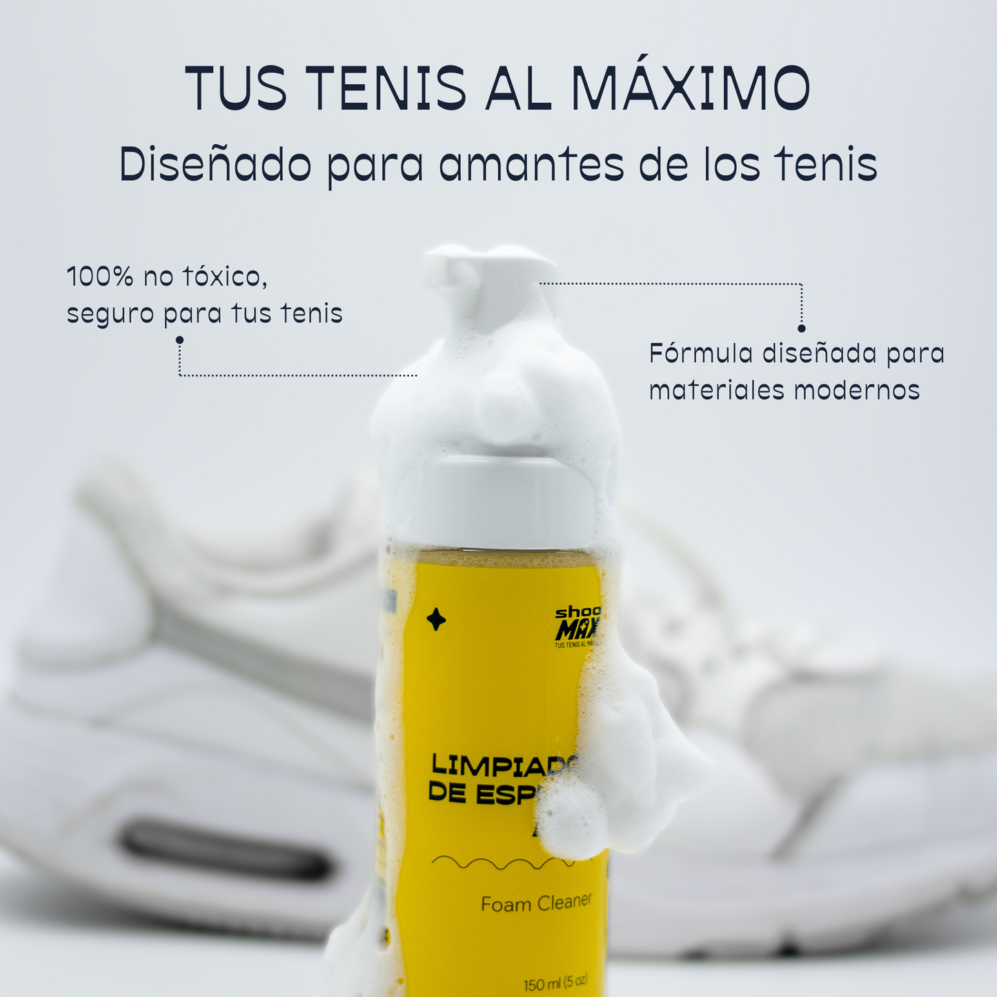 Kit de Limpieza Para Tenis con Espuma MAX